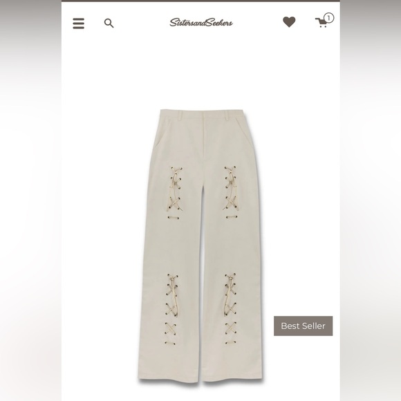 Sisters and Seekers lace up pants - Picture 2 of 6